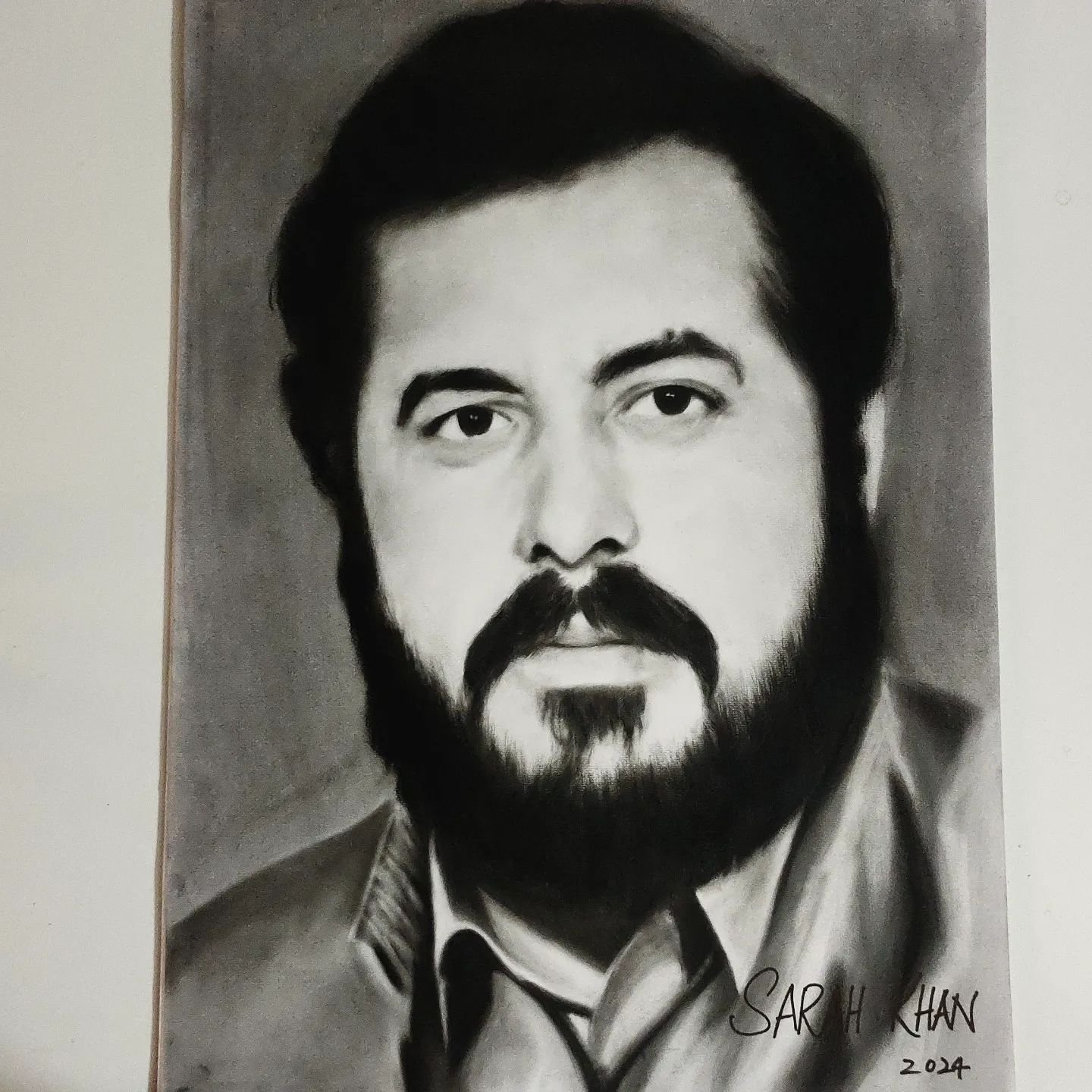 A Man Img with Charcoal Paint